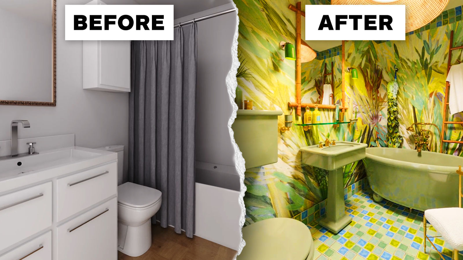 3 Interior Designers Transform The Same Small Apartment Bathroom